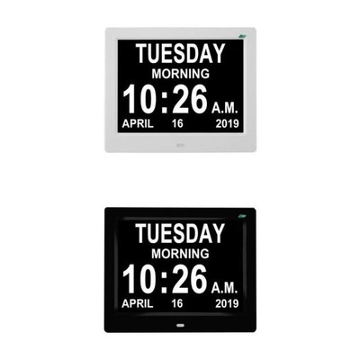 8Inch IPS Digital Clock Calendar with Date Day Reminder 适用