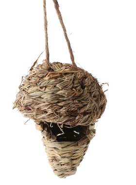 Birds Nest Natural Grass Egg Cage Outdoor Decorative Weaved