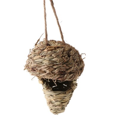 Birds Nest Natural Grass Egg Cage Outdoor Decorative Weaved