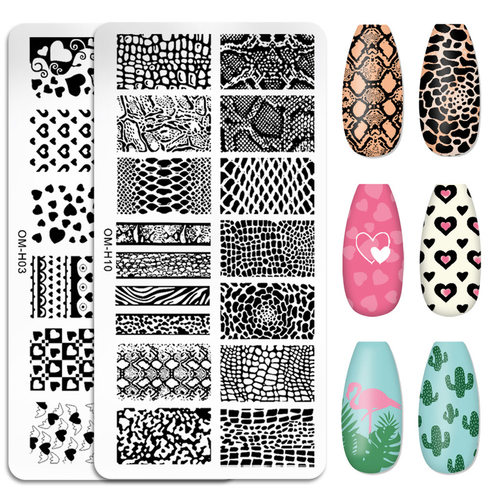 HOT SALE 12*6 Cm Nail Stamping Plates Nail Art Design Leaf