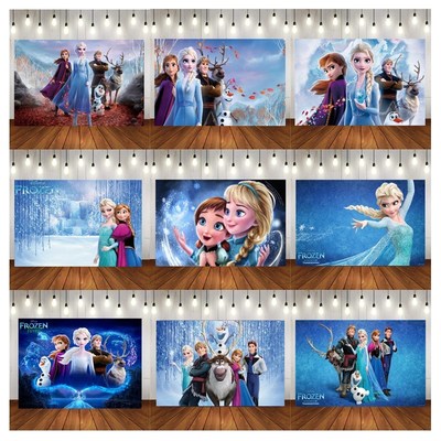 New 120*80cm Disney Frozen Cartoon Background Birthday Part
