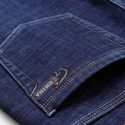 Jantour Brand Winter Warm Fleece Mens Jeans Thick Stret