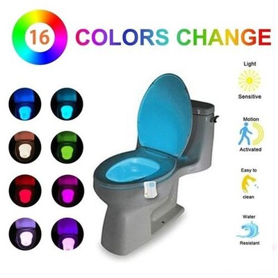 8/16 Colors Toilet Sensor Lights Intelligent Induction Bathr