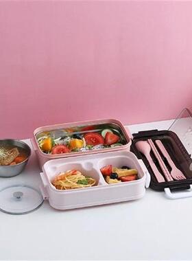 Insulation Lunch Box Microwavable Double-layer Kids Adults