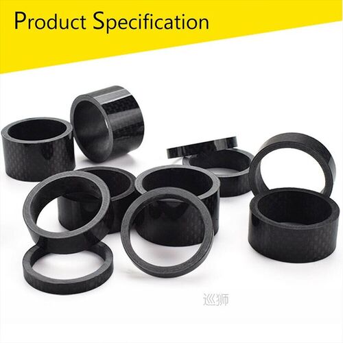 11PC Carbon Fiber Headset Fork Spacers Road Bike Handlebar W