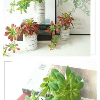 hanging rattan black hair division fake flowers micro