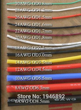 20 meters (65.6ft) 20AWG high temperature resistance Flexibl