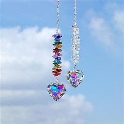 Heart Shape Sun Catchers Wind Chimes Beautiful Home