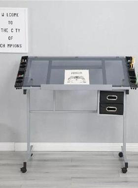 Adjustable Art Drawing Desk Craft Station Drafting with 2
