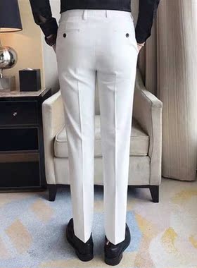 2021 New Mens Suit Pants Solid Color Casual Business Dress