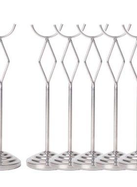 6pcs 8inch Stainless Steel Wedding Stand For Photos Menu