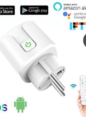 Tuya Smart Plug Sockets 16A/10A Plug Adapter WiFi Wireless