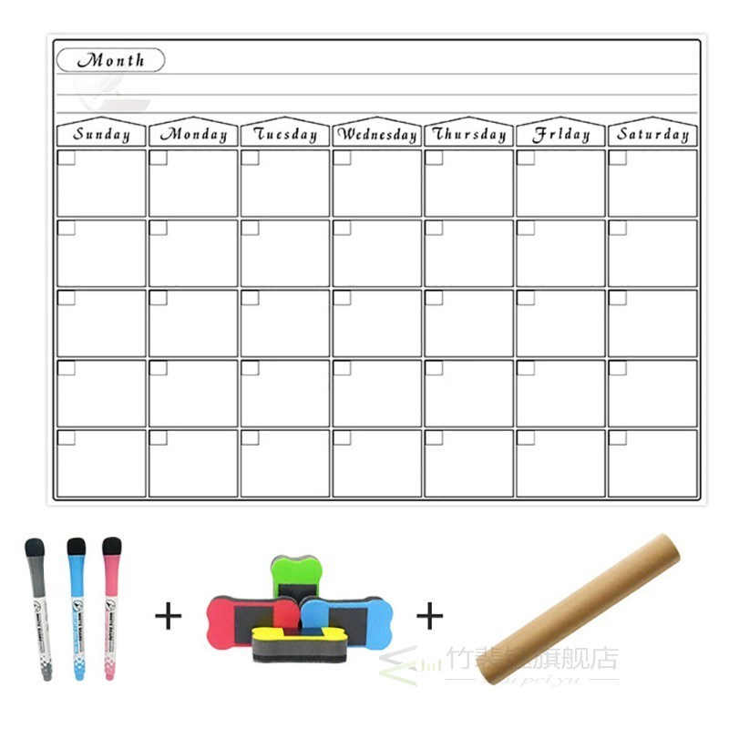 Reusable Calendar Schedules Monthly Weekly Planner Magnetic