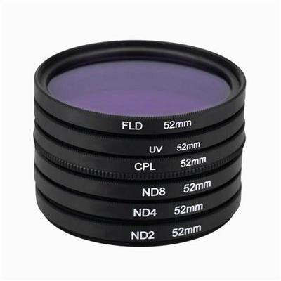 52mm UV   CPL   FLD   Neutral Density ND (ND2 ND4 ND8 Filter