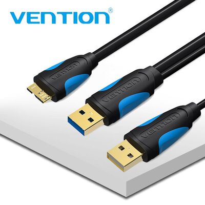 Vention Micro USB 3.0 Dual USB With Power Supply Cable Male