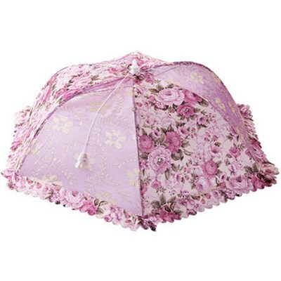 Floral Mesh Screen Protect Food Cover Tent Dome Net mbrella