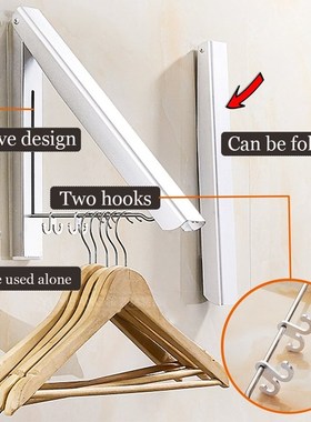 Wall Mounted Retractable Clothes Drying Rack Folding Collaps