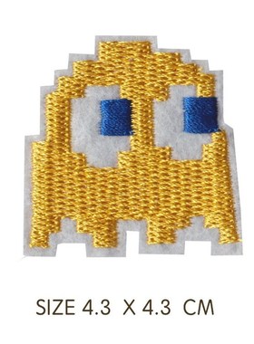 Pacman Iron on Patch Funky Retro 80s  Patch