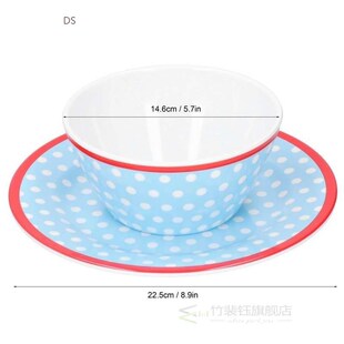 Dessert Plate Bowl Dish Set Imitation Porcelain Fruit Salad