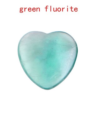 1Pc Natural Crystal Heart Shape Pendant Amethyst/ Fluorite G