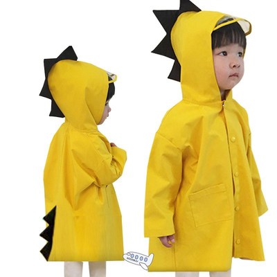 Cute Dinosaur Polyester Baby Raincoat Outdoor Waterproof Rai
