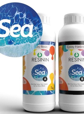 Sea 2 kgs Resinart Epoxy Resin-Hardener Kit AB DIY Geodeart
