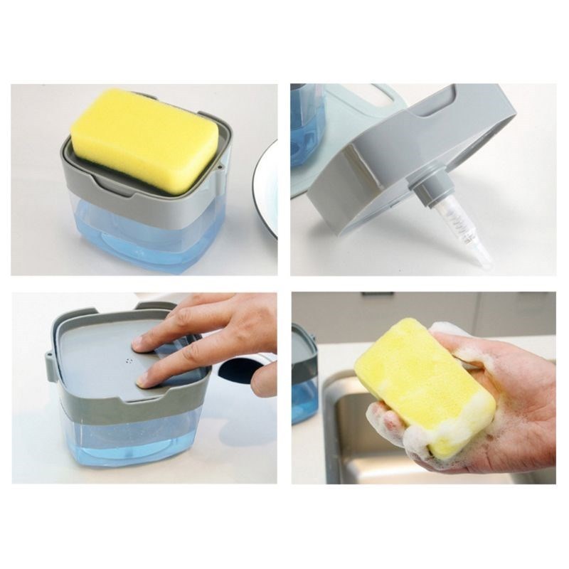 2-1 Pump in Soap Dispenser Box and Sponge is suitable for