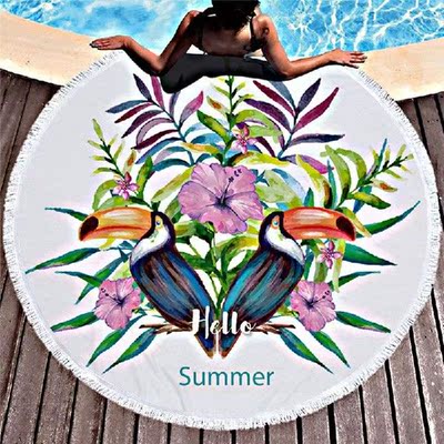 Boho Beach Towels Tropical Printed Large Round Beach Towel