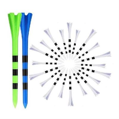 Hot 80Pcs Plastic Golf Tees Reduces Friction Side Spin 5