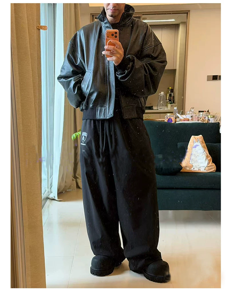 过y版自主巴家真羊皮皮衣机车夹克秋冬复古高级感男女同款外套