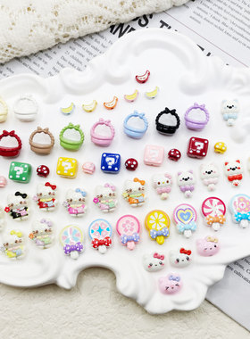 【65包邮】合金立体花篮花花KT小狗棒棒糖问号方块DIY饰品配件