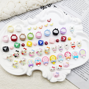 【65包邮】合金立体花篮花花KT小狗棒棒糖问号方块DIY饰品配件