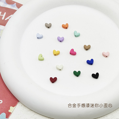 合金百搭迷你歪心diy串饰