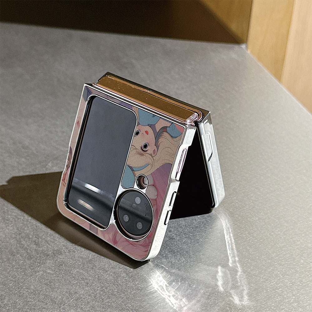 甜美满屏公主荔枝纹折叠屏手机壳