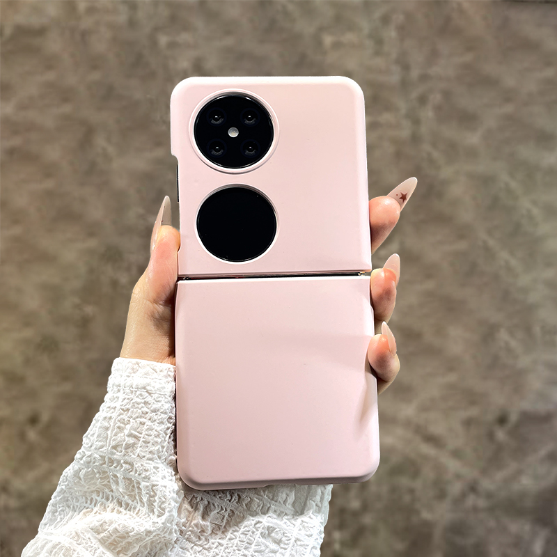 黑色肤感液态硅胶折叠屏手机壳