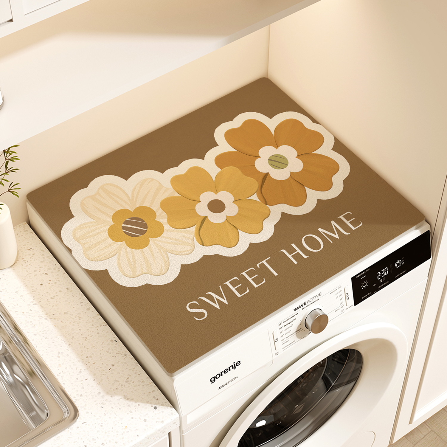 速发滚筒洗衣机盖垫防晒冰微波炉箱柜台面防尘垫子防水床头柜罩冰