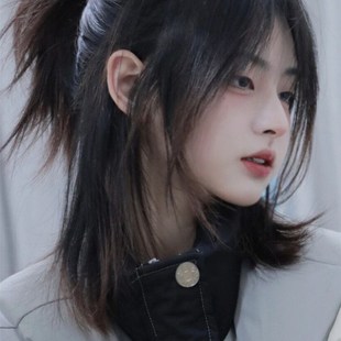 快速发货武士头假发男q狼尾鲻鱼头中分帅气动漫蓬松潮流中长发短