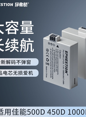 适用于佳能 LP-E5 LPE5相机电池 EOS 1000D 450D 500D 2000D kissX2 KISSX3  单反微单充电器电池