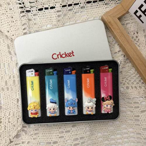 泡泡玛特cricket打火机明火一次性女生创意砂轮diy2025最新款渐变
