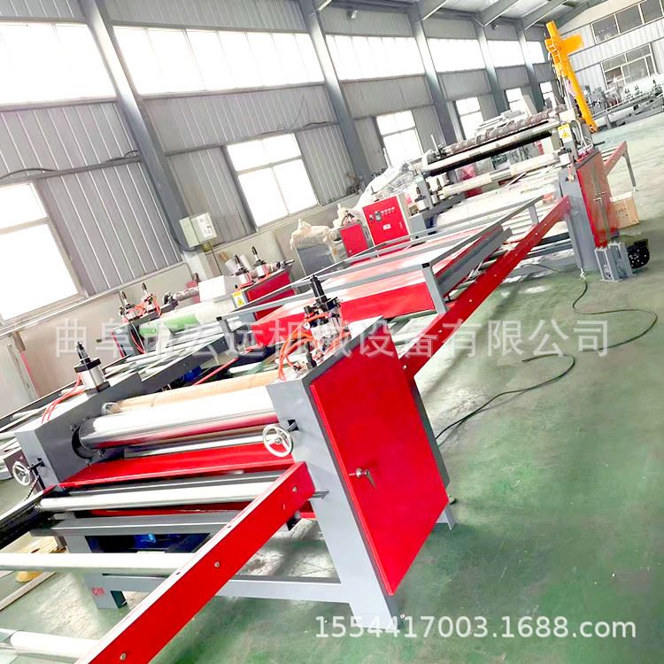 钢面镁质复合风管贴合机 通风材料管道镀锌钢板pur热熔胶平贴机