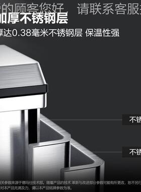 德玛商用开水机双龙头仕水器304不锈钢内胆电672饮水机热开单龙头