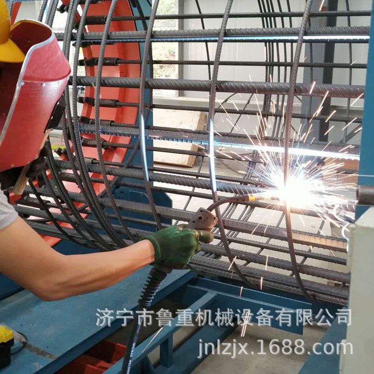 高速高铁桥梁用墩柱桩基钢筋笼成型机全自动焊接数控钢筋笼滚焊机