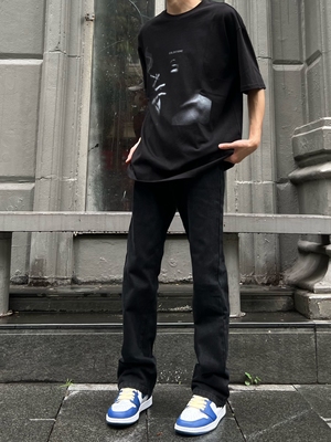 [ASCA]SUNINBOX三色基础无弹重磅水洗中腰合身微喇纯棉牛仔休闲长