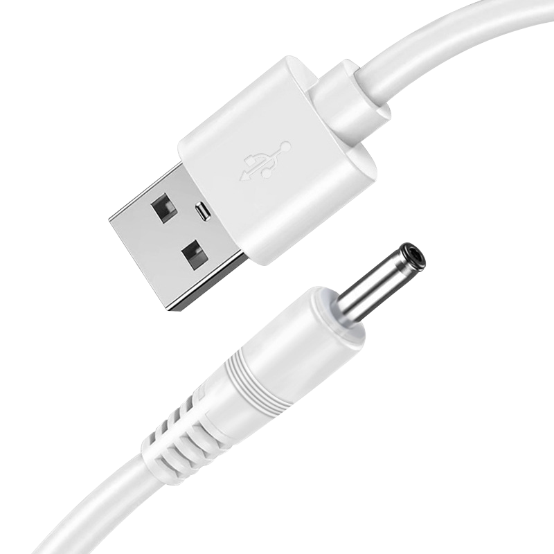 适用于圆孔台灯充电线3.5mm圆头usb转dc5v适用露娜洁面仪lunamini2洗脸仪音响电动牙刷小风扇手电筒电源通用