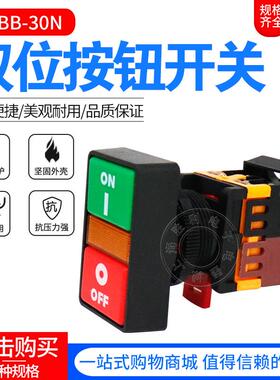 双位按钮 PPBB-30N 带灯 安装尺寸 30mm