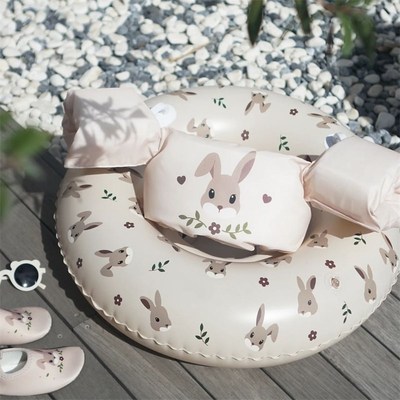 速发韩泳宝宝游风圈加厚男童腋下圈1--童岁充气小兔儿6救生圈