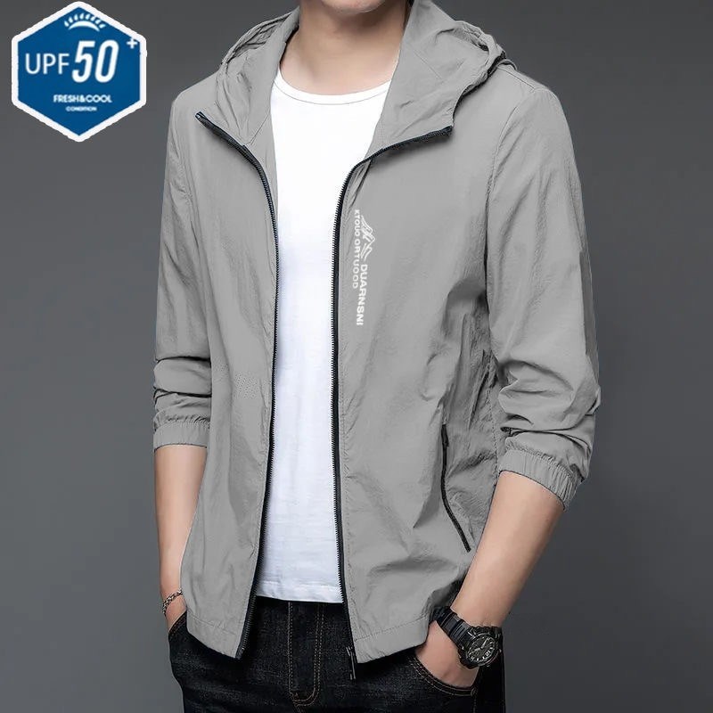 速发户外薄款防晒透男防紫外运皮肤衣衣气线动外套宽松情侣防晒服