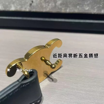 TBA柜版CELN复古凯旋门腰带真牛皮女士皮带2.5宽度百搭经典裤袋