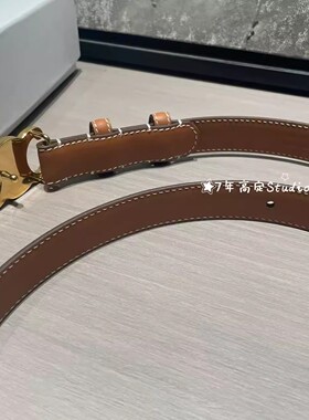 TBA【柜版】CELN复古凯旋门腰带小牛皮女士皮带2.5百搭经典裤袋