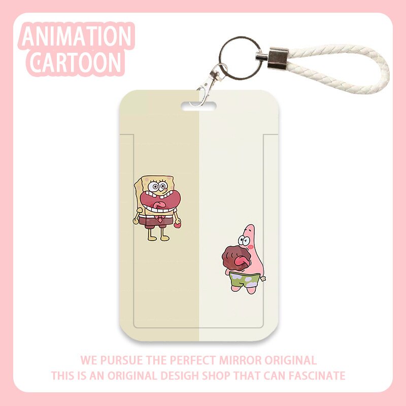 海绵宝宝派大星情侣学生卡饭卡地铁卡公交卡幼儿园接送卡防丢卡套